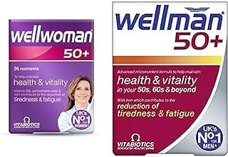 Vitabiotics Bundle: Wellwoman 50+ 30 Tablets + Wellman 50+ 30 Tablets