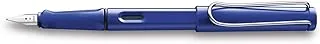 Lamy Blue Safari Fountain Pen with Medium Nib and Blue Ink