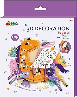 Avenir 3D Decoration - Pegasus Kit | Turn Your Wall into a Zoo! Create 3D Decorations with Pre-Cut Cardboard Puzzle Pieces | Thoughtful and Creative Gift Option for Kids 3+