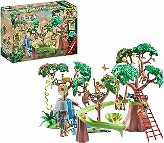 Playmobil 71142 Wiltopia Tropical Jungle Playground, Incl. waterfall, ball track & swings, Educational toys, For the little and big explorers, Sustainable toy for children ages 4+