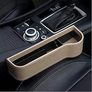 Sulfar Car Seat Gap Storage Box Cup Holder Multifunctional Car Seat Gap Filler Premium PU Leather Car Console Side Pockets