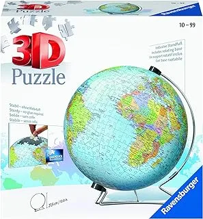 لغز الصور المقطوعة ثلاثي الأبعاد من Ravensburger World Globe على شكل V للبالغين والأطفال بعمر 10 سنوات فما فوق - 550 قطعة - لا يتطلب الغراء