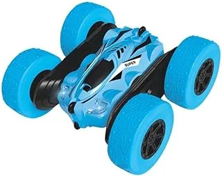 COOLBABY Remote Control Car, RC Cars 2.4GHz Fast Stunt RC Car, 4WD Double Sided 360° Rotating RC Trucks with Headlights, Off Road RC Crawler Toy Cars for Kids Boys Girls (Blue)