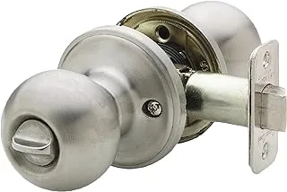 Copper Creek BK2030SS Ball Door Knob, Privacy Function, 1 Pack, Satin Stainless