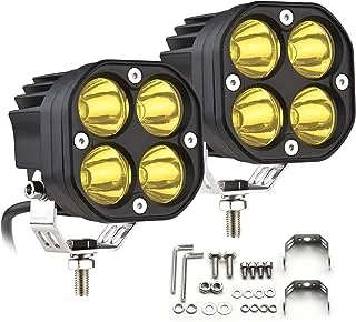 BMPUG 2 Pack Led Pods Light Bar, Yellow 3