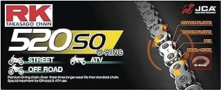 RK Racing Chain 520-SO-106 (520 Series) Steel 106 Link Traditional Street and Off-Road O-Ring Chain with Connecting Link