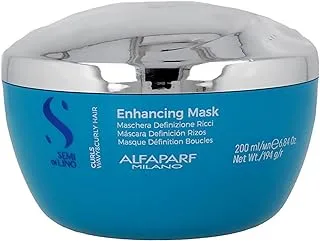 Alfaparf Milano Semi Di Lino Curls Enhancing Mask for Wavy and Curly Hair - Hydrates and Nourishes - Reduces Frizz - Protects Against Humidity - Vegan-Friendly Formula - 6.84 oz.