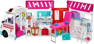 Barbie Toys, Transforming Ambulance and Clinic Playset, 20+ Accessories, Care Clinic