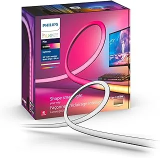 Philips Hue Play Gradient PC Lightstrip [لشاشات 32-34 بوصة] إضاءة LED ذكية. مزامنة للترفيه والألعاب والوسائط