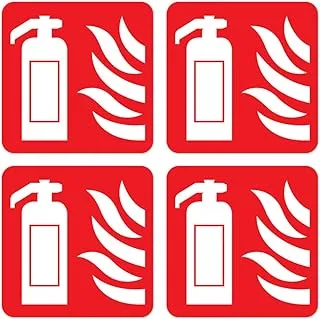 BPA Fire Extinguisher SignSelf Adhesive Vinyl Decal StickerPack of 4 Pcs