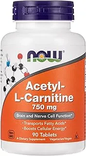 Now Foods Acetyl-L-Carnitine 750mg, Amino Acid 90 Tablets