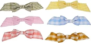 Meri Meri Gingham Hair Bows 6 Colours