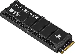 WD_BLACK 4 تيرابايت SN850P NVMe M.2 SSD توسيع تخزين مرخص رسميًا لوحدات تحكم PS5، حتى 7300 ميجابايت/ثانية، مع مبدد حراري - WDBBYV0040BNC-WRSN