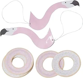 Ginger Ray Pink Flamingo and Donut Party Game Good Vibes 20 Pack