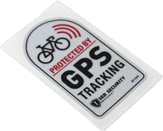 Langersun Car Stickers Warning GPS Tracker Alarm Bike Protected Motorbike Bumper 7x4cm 70x40mm Black S2K1006-2Pieces