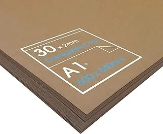 BPA Modelmaking Cardboard 2mm - 300gsm kraft laminated outer surfaces. A1 x 30 sheets