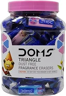 DOMS Triangle Dust Free Fragrance Eraser Jar 50 Pcs