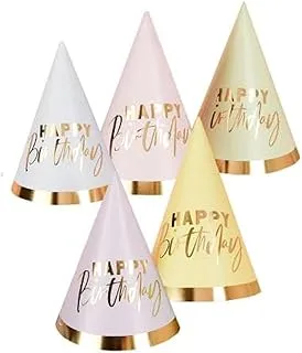 Pastel 'Happy Birthday' Party Hats 10/Pack, One Size