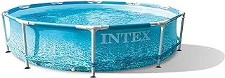 Intex 10FT X 30IN Beachside Metal Frame Pool Set 10 ft x 30 in