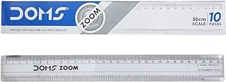 Doms Zoom 30cm Transparent Broad Scale (Pack of 10) (DM3464)