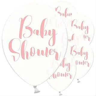 Party Deco Baby Shower Printed Crystal Clear Balloons