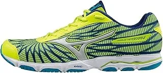 Mizuno J1GC178004 Wave Hitogami Men's Running Shoes, Safety Yellow/Silver