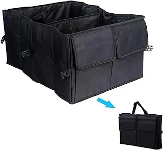 Sulfar Deluxe Trunk Cargo Organizer Heavy Duty Folding Caddy Storage Collapse Bag Bin for Auto Car Truck