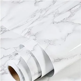 practicalWs Marble Wallpaper Granite Paper for Old Furniture Self Adhesive and Removable Cover Surfaces 17.71 inch x 78inch Marble Paper Peel and Stick Easy to Apply