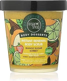 Organic Shop Body Desserts Mango Sugar Sorbet Instant Renewal Body Scrub, 450 ml