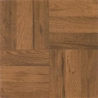 Achim Imports FTVWD22545 Tivoli 3 Finger Medium Oak Parquet Self Adhesive Vinyl Floor Tile-45 Tiles/45 sq. Ft, 12 x 12