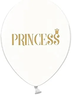 Party Deco Princess Printed Crystal Clear Balloons, 30 cm Size