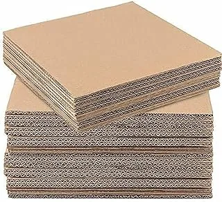 Gift Boutique 36 Corrugated Cardboard Sheets Kraft Large Craft Paper Squares Thick Flat Card Board Inserts for Packing Shipping Crafts Mailing Dividers Packaging Brown, 12 x 12 Inches, 1536