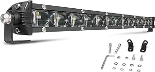 TILTOP 13 بوصة شريط إضاءة للطرق الوعرة - شريط إضاءة LED نحيف 6D عاكسات ضوء القيادة كومبو شعاع، للشاحنة، السيارة، المقصورة، القارب، ATV، UTV، SUV