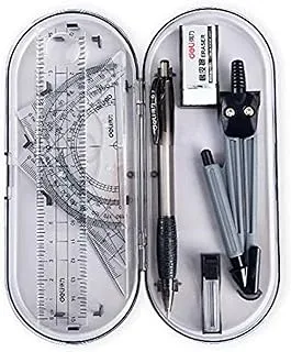 COOLBABY 8pcs/Set Practical School Stationery Set,Geometry Set, Rulers,Protractor,Compass,Pencil Lead Refills,Pencil,Eraser for Student Supplies