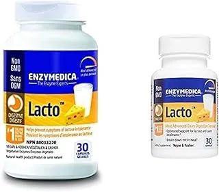 Enzymedica Value Pack : Enzymedica Lacto 60 Capsules (30 + 30 Capsules)