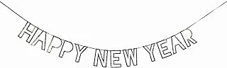 Meri Meri Glitter New Year Garland, 243 cm Size, Silver