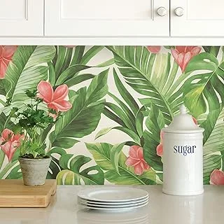 Nuwallpaper Nu2926 Tropical Paradise Peel & Stick Wallpaper، Multi-Color