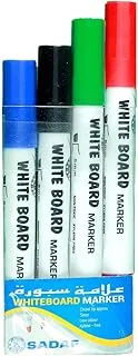 Sadaf White Board Marker 4-Pieces, Multicolor