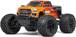 شاحنة ARRMA RC 1/10 جرانيت 4X2 Boost MEGA 550 شاحنة مونستر RTR (البطاريات والشاحن غير متضمنة)، برتقالي، ARA4102V4T1