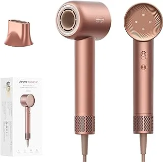 Dreame Hair Glory Hair Dryer, Quick-Drying, 110,000 RPM High-Speed Motor, 70m/s Airflow Speed, Powerful Negative Ions Technology, Lightweight, Temperature and Airspeed Control, Rose Gold - AHD6A-RS