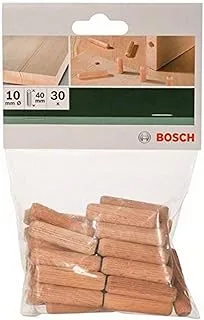 Bosch 2609255313 40mm Dowels with Diameter 10mm (30 Pieces)