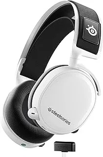 SteelSeries Arctis 7+ Wireless Gaming Headset – Lossless 2.4 GHz – 30 Hour Battery Life – USB-C – 7.1 Surround – for PC, PS5, PS4, Mac, Android and Switch – White