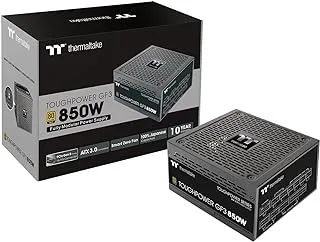 Thermaltake Toughpower GF3 Gold Full Modular Power Supply, TT Premium Edition, 850W Max Capacity, 80 PLUS Gold, 135mm Ultra Quiet Smart Zero Fan, PCIe Gen 5.0 & ATX 3 .0 - Black