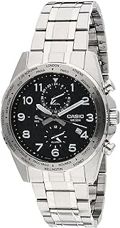 Casio Men's Watch - MTP-W500D-1AVDF Black Dial, Silver Band