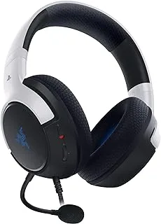 Razer Kaira X Wired Gaming Headset for Playstation 5 / PS5, PS4, PC, Mac, Mobile: 50mm Drivers - HyperClear Cardioid Mic - Memory Foam Cushions - On-Headset Controls - White & Black