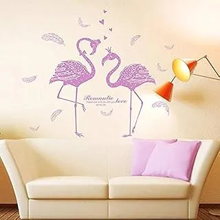 DIY Removable Wall Stickers For Living Room Home Decor - Lovers Flamingo