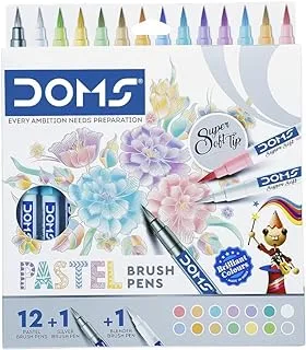 DOMS Pastel Brush Pens Display Box 12 Shades