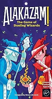 Alakazam! The Game of Dueling Wizards – Fast-Paced and Magical Card Game for Two Players – Great for Ages 6+ - Includes Two Fully Contained Game Cards – Travel-Ready Game Cards