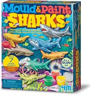 Mould and Paint | Sharks | Makes 7 Sharks | Fridge Magnets or Badges | Craft and Activity | Kids Ages 5+