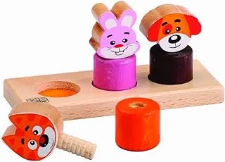 Edu-Fun A Screw Heads Wooden Animals